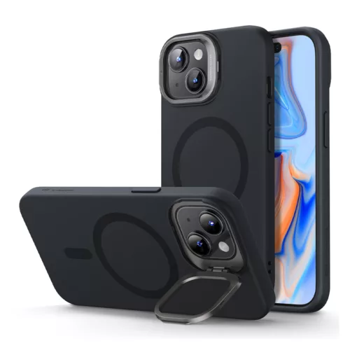 ESR รุ่น Cloud Soft Case with Stash Stand (HaloLock) - เคส iPhone 15 Plus - สี Black