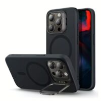 ESR รุ่น Cloud Soft Case with Stash Stand (HaloLock) - เคส iPhone 15 Pro Max - สี Black