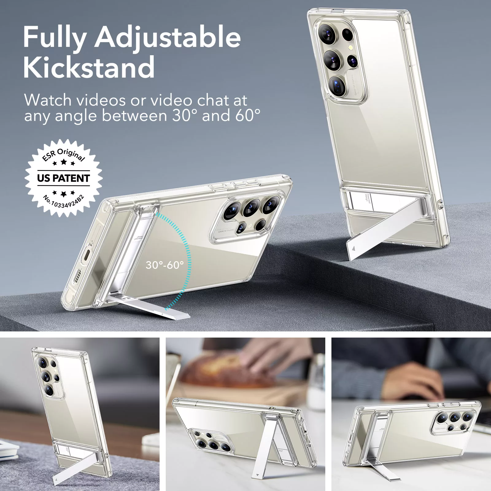 ESR รุ่น Boost Kickstand Case - เคส Galaxy S24 Ultra - สี Clear 17 ESR รุ่น Boost Kickstand Case - เคส Galaxy S24 Ultra - สี Clear