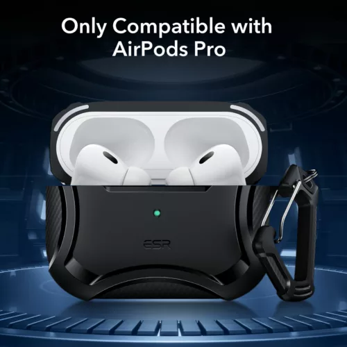 ESR รุ่น Cyber Armor Tough with HaloLock - เคส AirPods Pro 2/1 - สี Black