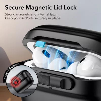 ESR รุ่น Pulse Magnetic Lock Case (HaloLock) - เคส AirPods Pro 2/1 - สี Black