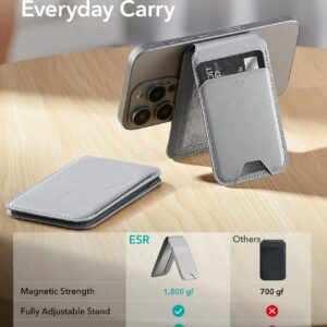 ESR รุ่น HaloLock Vegan Leather Wallet Stand - ที่ใส่บัตรติดหลังมือถือแบบตั้งได้ - สี Light Tan