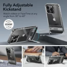 ESR รุ่น Boost Kickstand Case - เคส iPhone 15 Pro - สี Clear