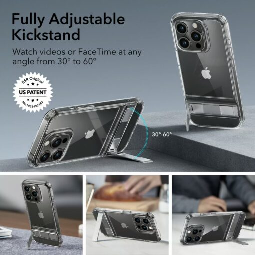 ESR รุ่น Boost Kickstand Case - เคส iPhone 15 Pro Max - สี Clear - Image 6