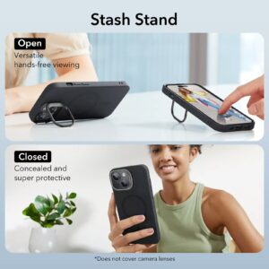 ESR รุ่น Cloud Soft Case with Stash Stand (HaloLock) - เคส iPhone 15 - สี Black 11 ESR รุ่น Cloud Soft Case with Stash Stand (HaloLock) - เคส iPhone 15 - สี Black