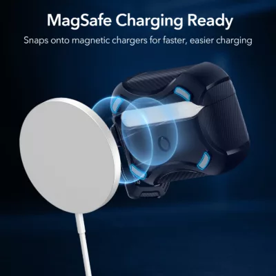 ESR รุ่น Cyber Armor Tough with HaloLock - เคส AirPods Pro 2/1 - สี Blue