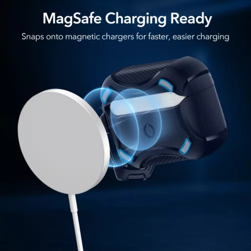 ESR รุ่น Cyber Armor Tough with HaloLock - เคส AirPods Pro 2/1 - สี Blue