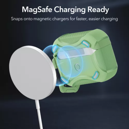 ESR รุ่น Cyber Armor Tough Case - เคส AirPods Pro 2/1 - สี Light Green