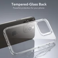 ESR รุ่น Ice Shield Tempered Glass Case - เคส iPhone 15 Pro Max - สี Clear