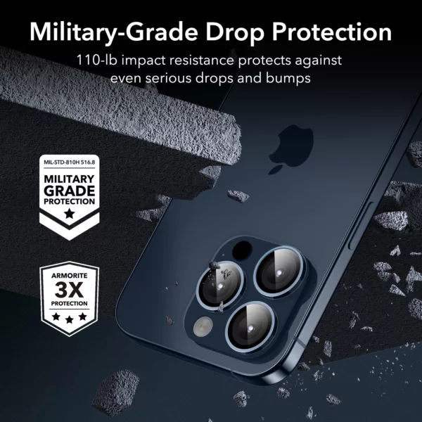 ESR รุ่น Camera Lens Protector - กระจกเลนส์กล้อง iPhone 15 Pro/ 15 Pro Max - สี Blue