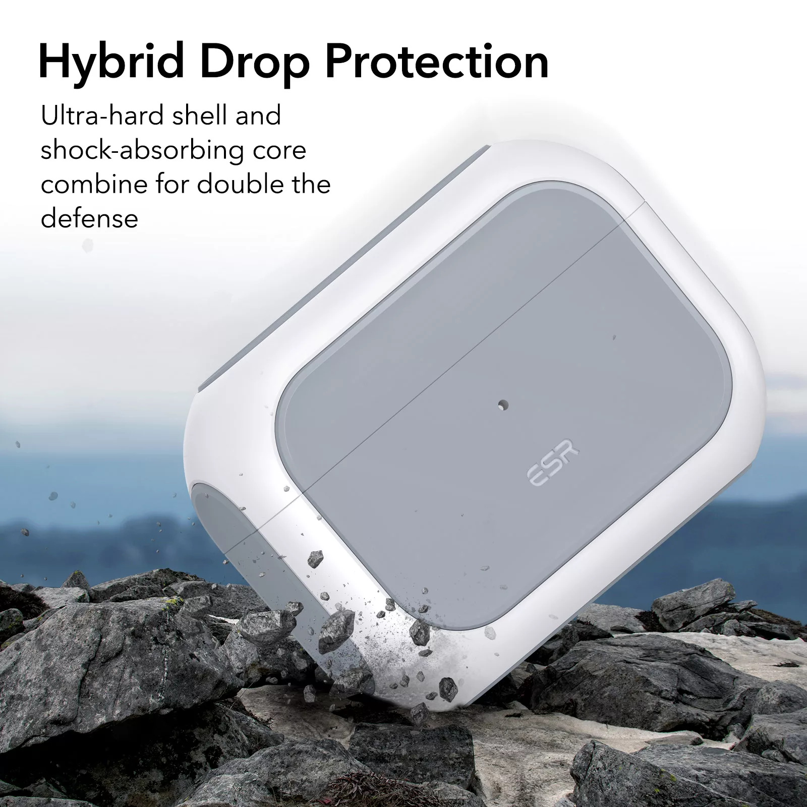 ESR รุ่น Orbit Hybrid with HaloLock - เคส AirPods Pro 2/1 - สี White