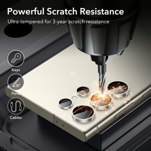 ESR รุ่น Camera Glass Film - กระจกเลนส์กล้อง Galaxy S24 Ultra - สี Clear - Image 3