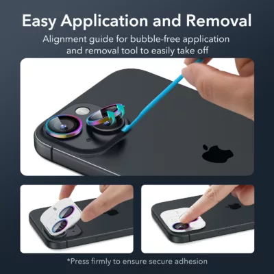 ESR รุ่น Camera Lens Protector - กระจกเลนส์กล้อง iPhone 15/ 15 Plus - สี Chromatic