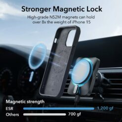 ESR รุ่น Cloud Soft Case with Stash Stand (HaloLock) - เคส iPhone 15 - สี Black