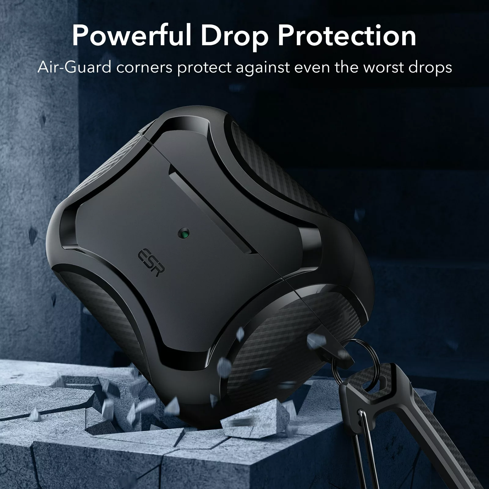 ESR รุ่น Cyber Armor Tough with HaloLock - เคส AirPods Pro 2/1 - สี Black 19 ESR รุ่น Cyber Armor Tough with HaloLock - เคส AirPods Pro 2/1 - สี Black
