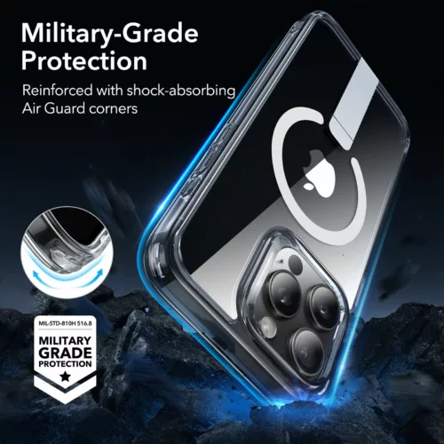 ESR รุ่น Boost Flickstand Case (HaloLock) - เคส iPhone 15 Pro Max - สี Clear
