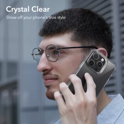 ESR รุ่น Ice Shield Tempered Glass Case - เคส iPhone 15 Pro - สี Clear