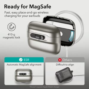 ESR รุ่น Pulse Magnetic Lock Case (HaloLock) - เคส AirPods Pro 2/1 - สี Titanium