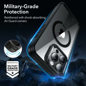 ESR รุ่น Boost Flickstand Case (HaloLock) - เคส iPhone 15 Pro Max - สี Clear/Black