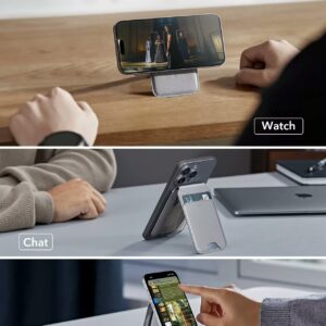 ESR รุ่น HaloLock Vegan Leather Wallet Stand - ที่ใส่บัตรติดหลังมือถือแบบตั้งได้ - สี Light Tan