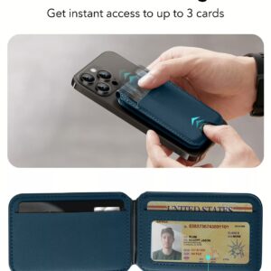 ESR รุ่น HaloLock Vegan Leather Wallet Stand - ที่ใส่บัตรติดหลังมือถือแบบตั้งได้ - สี Dark Blue 10 ESR รุ่น HaloLock Vegan Leather Wallet Stand - ที่ใส่บัตรติดหลังมือถือแบบตั้งได้ - สี Dark Blue