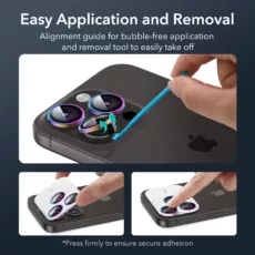 ESR รุ่น Camera Lens Protector - กระจกเลนส์กล้อง iPhone 15 Pro/ 15 Pro Max - สี Chromatic - Image 3