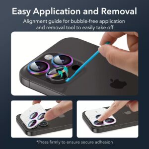 ESR รุ่น Camera Lens Protector - กระจกเลนส์กล้อง iPhone 15 Pro/ 15 Pro Max - สี Chromatic