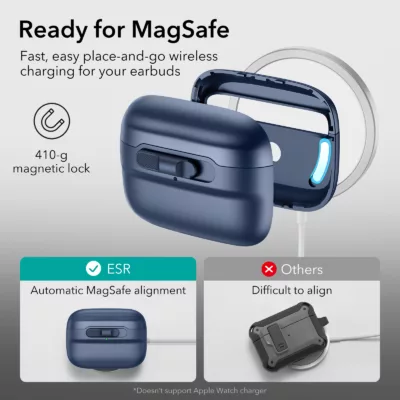 ESR รุ่น Pulse Magnetic Lock Case (HaloLock) - เคส AirPods Pro 2/1 - สี Black