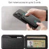 ESR รุ่น HaloLock Vegan Leather Wallet Stand - ที่ใส่บัตรติดหลังมือถือแบบตั้งได้ - สี Carbon Fiber