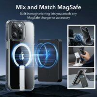 ESR รุ่น Boost Flickstand Case (HaloLock) - เคส iPhone 15 Pro Max - สี Clear