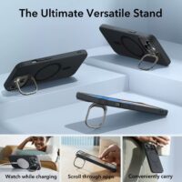 ESR รุ่น Cloud Soft Case with Stash Stand (HaloLock) - เคส iPhone 15 - สี Black