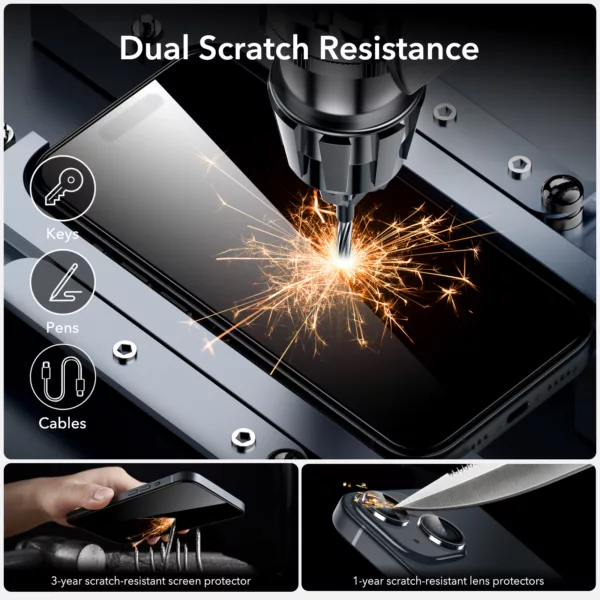 ESR รุ่น Armorite Screen Protector - ฟิล์มกระจก iPhone 15 (1 Pack)