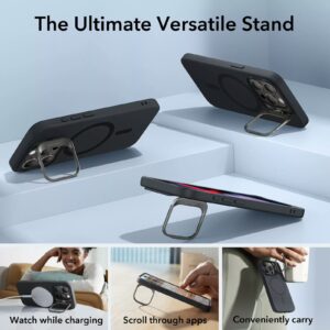 ESR รุ่น Cloud Soft Case with Stash Stand (HaloLock) - เคส iPhone 15 Pro Max - สี Black