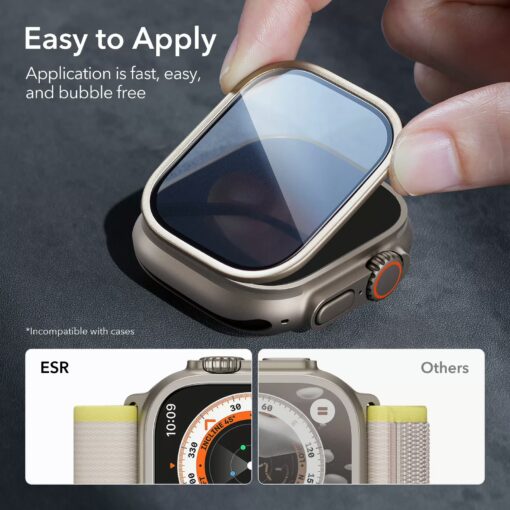 ESR รุ่น Armorite Screen Protector - ฟิล์มกระจกสำหรับ Apple Watch Ultra (49mm) - 2 ชิ้น - Image 7