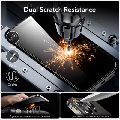 ESR รุ่น Armorite Screen Protector - ฟิล์มกระจก iPhone 15 Pro Max (1 Pack)