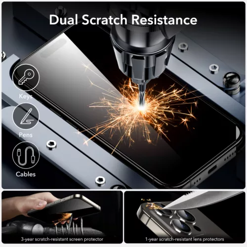 ESR รุ่น Armorite Screen Protector - ฟิล์มกระจก iPhone 15 Pro Max (1 Pack)