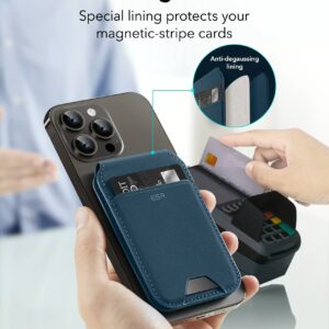 ESR รุ่น HaloLock Vegan Leather Wallet Stand - ที่ใส่บัตรติดหลังมือถือแบบตั้งได้ - สี Dark Blue 8 ESR รุ่น HaloLock Vegan Leather Wallet Stand - ที่ใส่บัตรติดหลังมือถือแบบตั้งได้ - สี Dark Blue