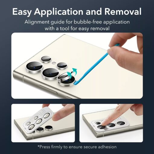 ESR รุ่น Camera Glass Film - กระจกเลนส์กล้อง Galaxy S24 Ultra - สี Clear - Image 5