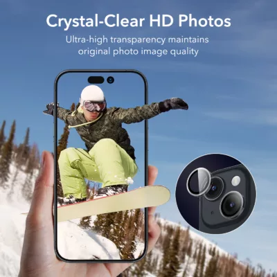ESR รุ่น Camera Lens Protector - กระจกเลนส์กล้อง iPhone 15/ 15 Plus - สี Light Blue
