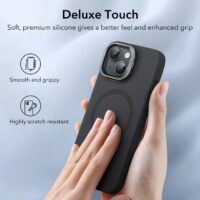 ESR รุ่น Cloud Soft Case with Stash Stand (HaloLock) - เคส iPhone 15 - สี Black