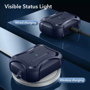 ESR รุ่น Cyber Armor Tough with HaloLock - เคส AirPods Pro 2/1 - สี Blue