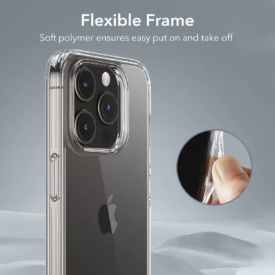 ESR รุ่น Ice Shield Tempered Glass Case - เคส iPhone 15 Pro - สี Clear