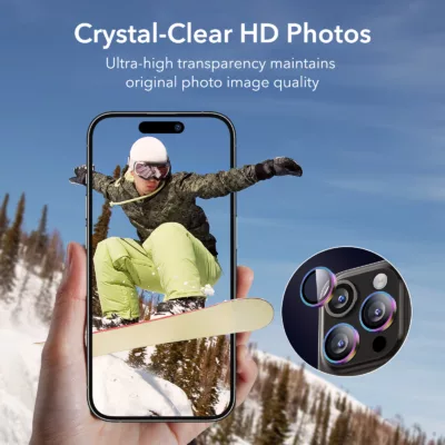 ESR รุ่น Camera Lens Protector - กระจกเลนส์กล้อง iPhone 15 Pro/ 15 Pro Max - สี Chromatic