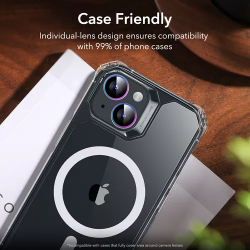 ESR รุ่น Camera Lens Protector - กระจกเลนส์กล้อง iPhone 15/ 15 Plus - สี Chromatic
