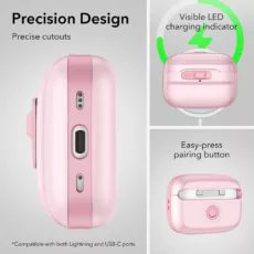 ESR รุ่น Pulse Magnetic Lock Case (HaloLock) - เคส AirPods Pro 2/1 - สี Pink