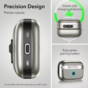 ESR รุ่น Pulse Magnetic Lock Case (HaloLock) - เคส AirPods Pro 2/1 - สี Titanium