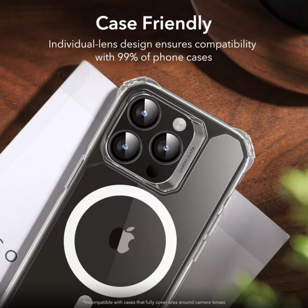 ESR รุ่น Camera Lens Protector - กระจกเลนส์กล้อง iPhone 15 Pro/ 15 Pro Max - สี Black