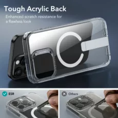 ESR รุ่น Boost Flickstand Case (HaloLock) - เคส iPhone 15 Pro Max - สี Clear