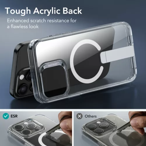 ESR รุ่น Boost Flickstand Case (HaloLock) - เคส iPhone 15 Pro Max - สี Clear