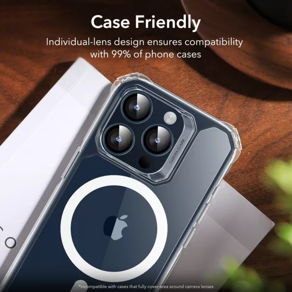 ESR รุ่น Camera Lens Protector - กระจกเลนส์กล้อง iPhone 15 Pro/ 15 Pro Max - สี Blue